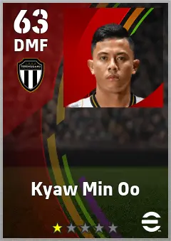 Kyaw Min Oo eFootball 2026 player card — 63 OVR DMF