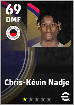 Chris-Kevin Nadje eFootball 2026 player card — 69 OVR DMF