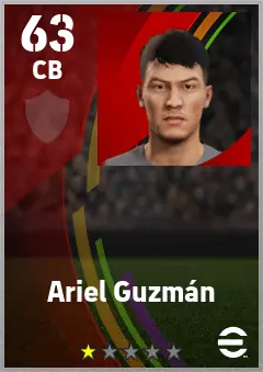 Ariel Guzman eFootball 2026 player card — 63 OVR CB