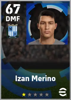 Izan Merino eFootball 2026 player card — 67 OVR DMF