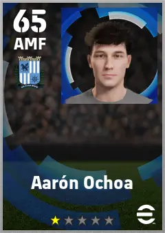 Aaron Ochoa eFootball 2026 player card — 65 OVR AMF