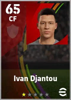 Ivan Djantou eFootball 2026 player card — 65 OVR CF