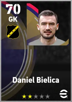 Daniel Bielica eFootball 2026 player card — 70 OVR GK