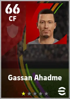 Gassan Ahadme eFootball 2026 player card — 66 OVR CF