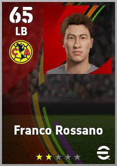 Franco Rossano eFootball 2026 player card, 65 OVR LB