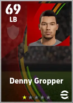 Denny Gropper eFootball 2026 player card — 69 OVR LB