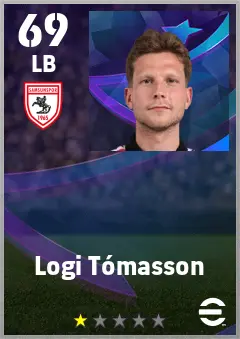 Logi Tomasson eFootball 2026 player card — 69 OVR LB