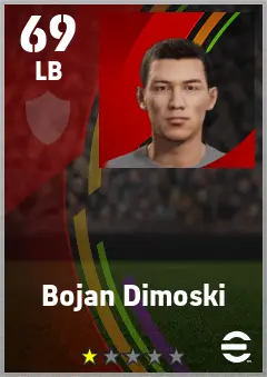 Bojan Dimoski eFootball 2026 player card — 69 OVR LB