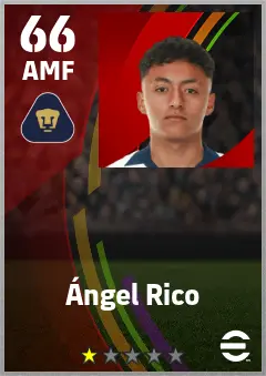 Angel Rico eFootball 2026 player card — 66 OVR AMF