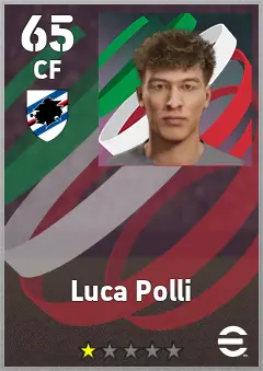 Luca Polli eFootball 2026 player card, 65 OVR CF