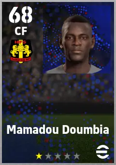Mamadou Doumbia eFootball 2026 player card — 68 OVR CF