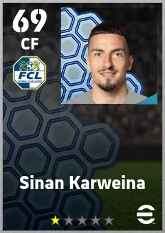 Sinan Karweina eFootball 2026 player card — 69 OVR CF