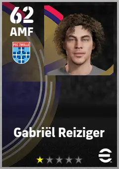 Gabriel Reiziger eFootball 2026 player card — 62 OVR AMF