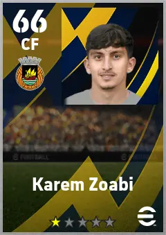 Karem Zoabi eFootball 2026 player card — 66 OVR CF