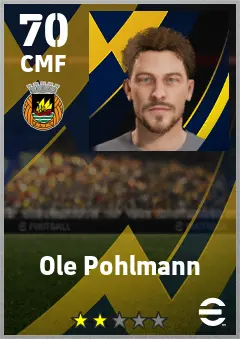 Ole Pohlmann eFootball 2026 player card — 70 OVR CMF