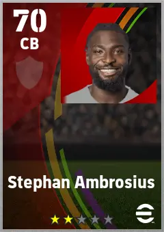 Stephan Ambrosius eFootball 2026 player card — 70 OVR CB