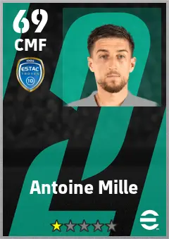 Antoine Mille eFootball 2026 player card — 69 OVR CMF