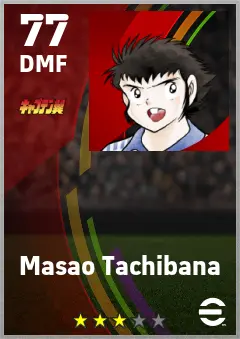 Masao Tachibana eFootball 2026 player card — 77 OVR DMF