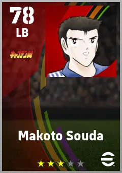 Makoto Souda eFootball 2026 player card — 78 OVR LB