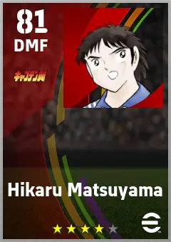 Hikaru Matsuyama eFootball 2026 player card — 81 OVR DMF