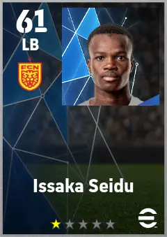 Issaka Seidu eFootball 2026 player card — 61 OVR LB