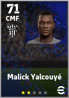 Malick Yalcouye eFootball 2026 player card — 71 OVR CMF