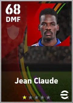 Jean Claude eFootball 2026 player card — 68 OVR DMF