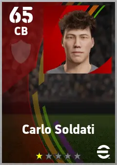 Carlo Soldati eFootball 2026 player card — 65 OVR CB
