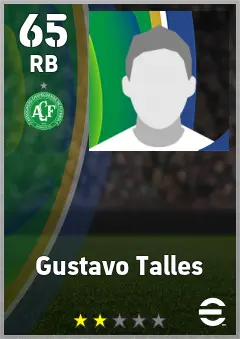 Gustavo Talles eFootball 2026 player card — 65 OVR RB