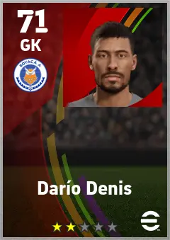 Dario Denis eFootball 2026 player card — 71 OVR GK