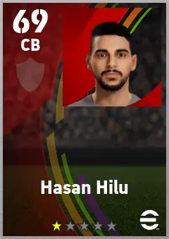 Hasan Hilu eFootball 2026 player card — 69 OVR CB