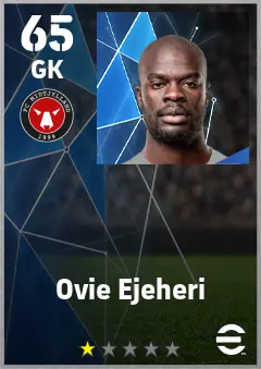 Ovie Ejeheri eFootball 2026 player card — 65 OVR GK