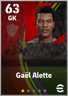 Gael Alette eFootball 2026 player card — 63 OVR GK