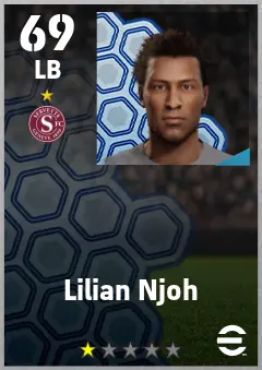 Lilian Njoh eFootball 2026 player card — 69 OVR LB