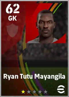 Ryan Tutu Mayangila eFootball 2026 player card — 62 OVR GK