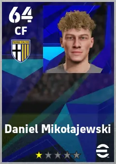 Daniel Mikolajewski eFootball 2026 player card — 64 OVR CF