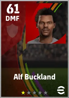 Alf Buckland eFootball 2026 player card — 61 OVR DMF