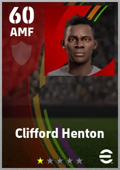 Clifford Henton eFootball 2026 player card — 60 OVR AMF