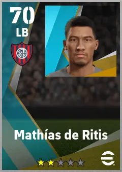 Mathias de Ritis eFootball 2026 player card — 70 OVR LB