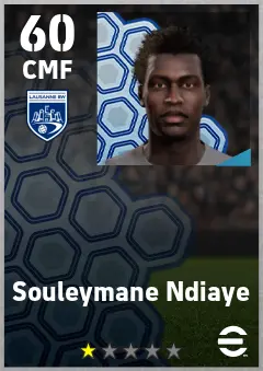 Souleymane Ndiaye eFootball 2026 player card — 60 OVR CMF
