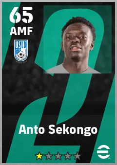 Anto Sekongo eFootball 2026 player card — 65 OVR AMF