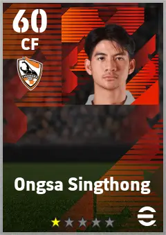 Ongsa Singthong eFootball 2026 player card — 60 OVR CF