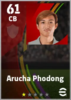 Arucha Phodong eFootball 2026 player card — 61 OVR CB