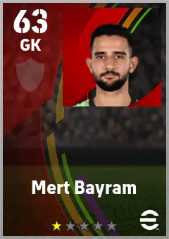 Mert Bayram eFootball 2026 player card — 63 OVR GK