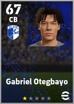 Gabriel Otegbayo eFootball 2026 player card — 67 OVR CB