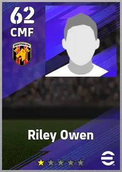Riley Owen eFootball 2026 player card — 62 OVR CMF