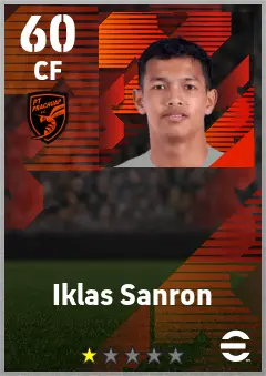 Iklas Sanron eFootball 2026 player card — 60 OVR CF