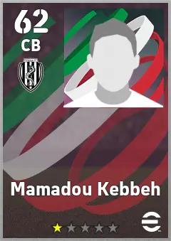 Mamadou Kebbeh eFootball 2026 player card — 62 OVR CB