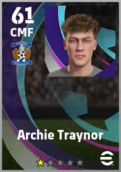 Archie Traynor eFootball 2026 player card — 61 OVR CMF
