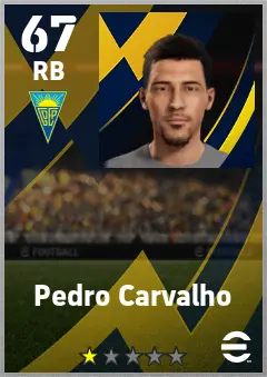 Pedro Carvalho eFootball 2026 player card — 67 OVR RB